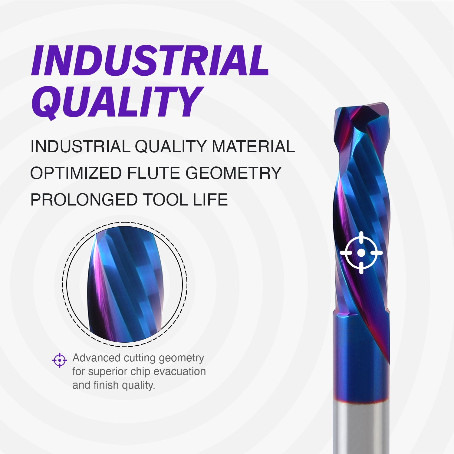 S1405 Solid Carbide nACo Coated Compression Spiral Router Bit - 2Flutes - 1/4 SD - 1/4 CD - 7/8 CL - 2-1/2 OL - Zahyox