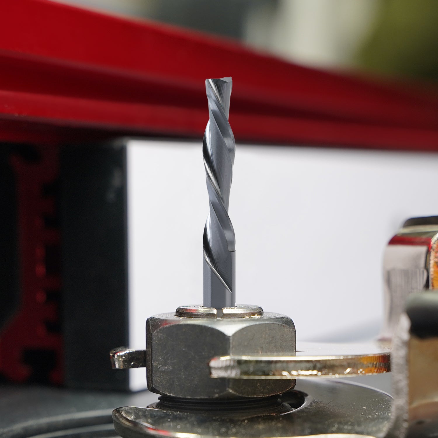 S1407 Solid Carbide TiAlN Coated Downcut Spiral Router Bit - 2 Flutes - 1/4 SD - 1/4 CD - 1-1/4 CL - 3 OL - Zahyox