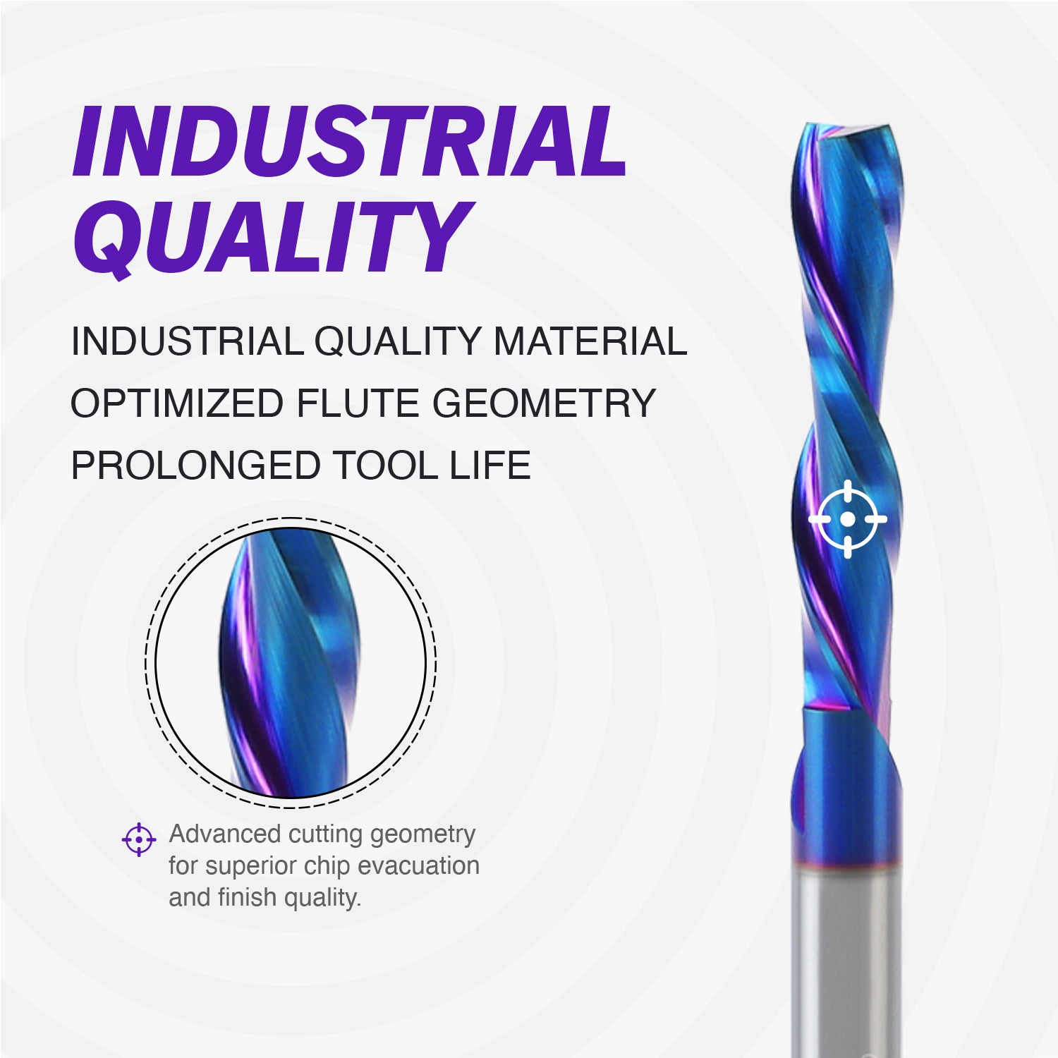 S1408 Solid Carbide nACo Coated Downcut Spiral Router Bit - 2Flutes - 1/4 SD - 1/4 CD - 1-1/4 CL - 3 OL - Zahyox