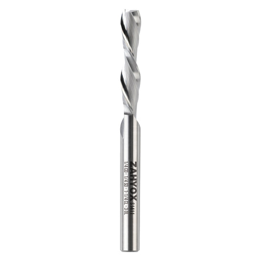 S1411 Solid Carbide Downcut Spiral Router Bit - 2Flutes - 1/4 SD - 1/4 CD - 1-1/4 CL - 3 OL