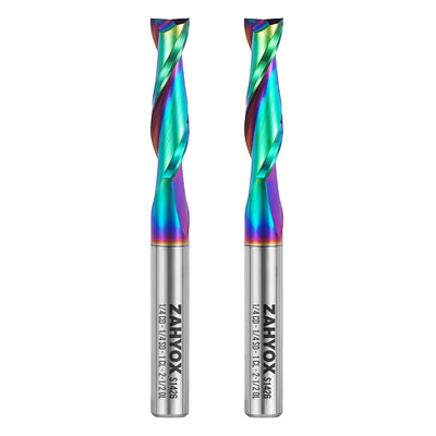S1426 1/4" DLC Coated Upcut CNC Router Bit - 2 Flutes - 1/4" SD - 1/4" CD - 1" CL - 2-1/2" OAL