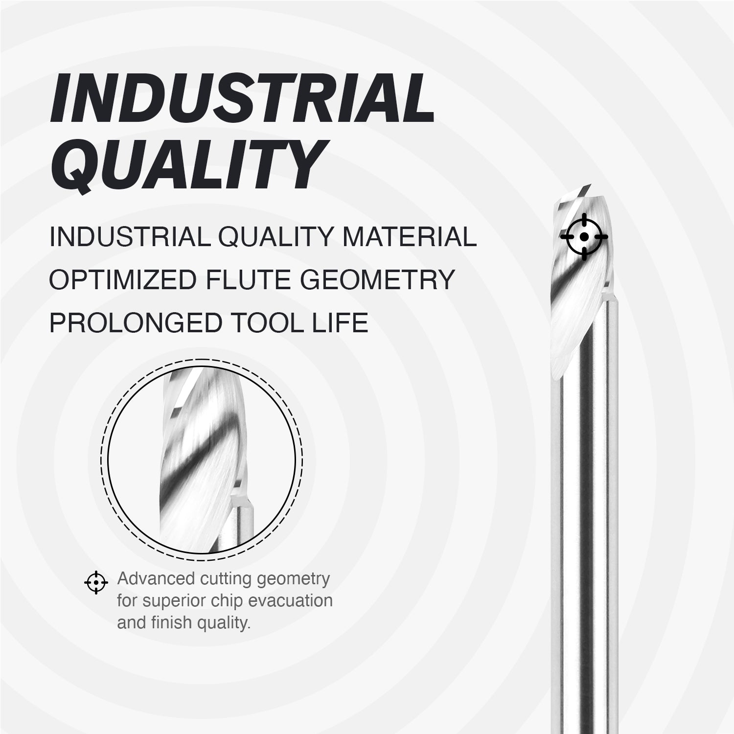 S1445 Solid Carbide Upcut Spiral Router Bit - O Flutes - 1/4 CD - 1/4 SD - 3/8 CL - 2-1/2 OL - Zahyox