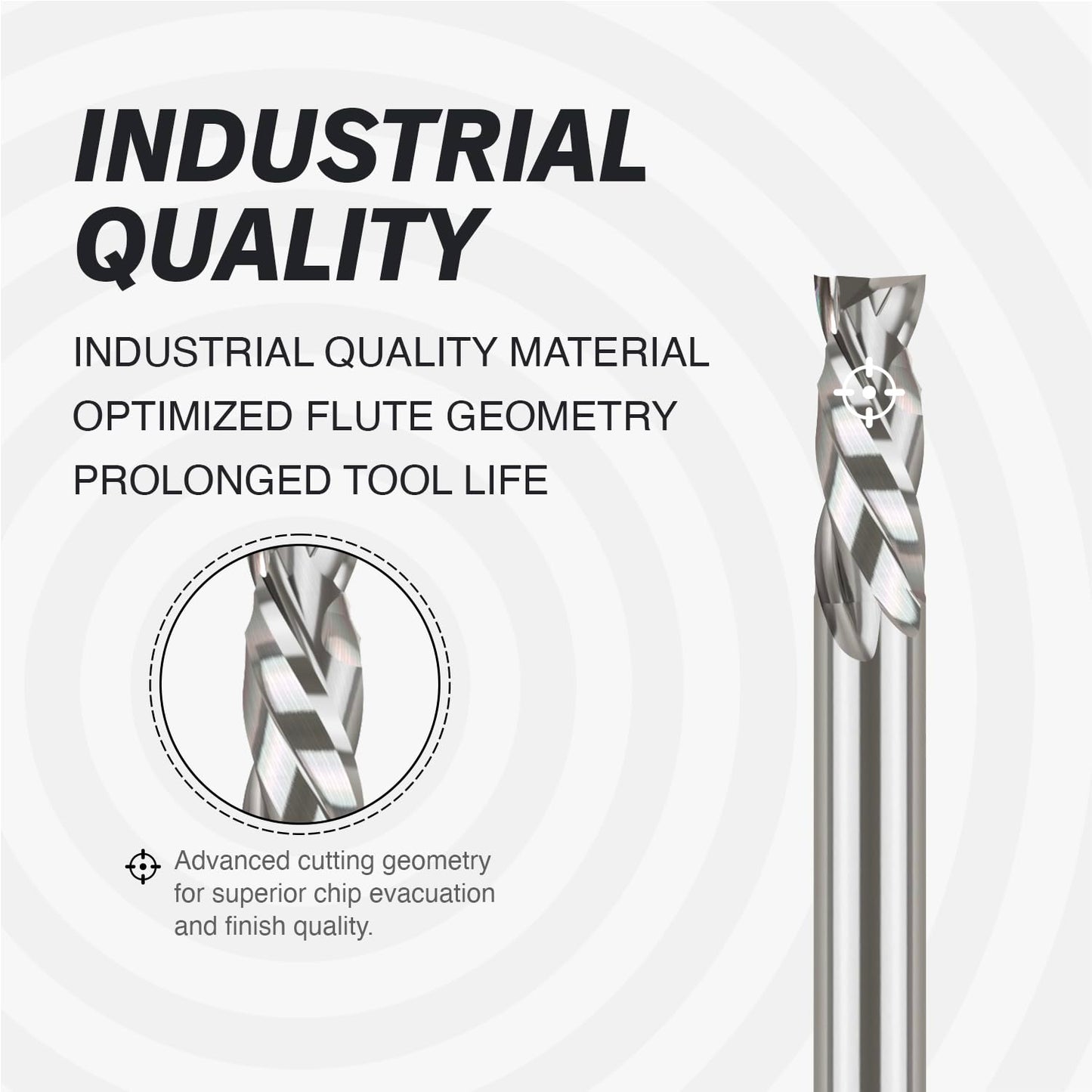 3/8" Shank Solid Carbide Compression Spiral Router Bit - 2 Flutes - 3/8" Cutting Dia - 1-1/8" LOC - 3" OAL - 1/4" UCL - S3814 PRO