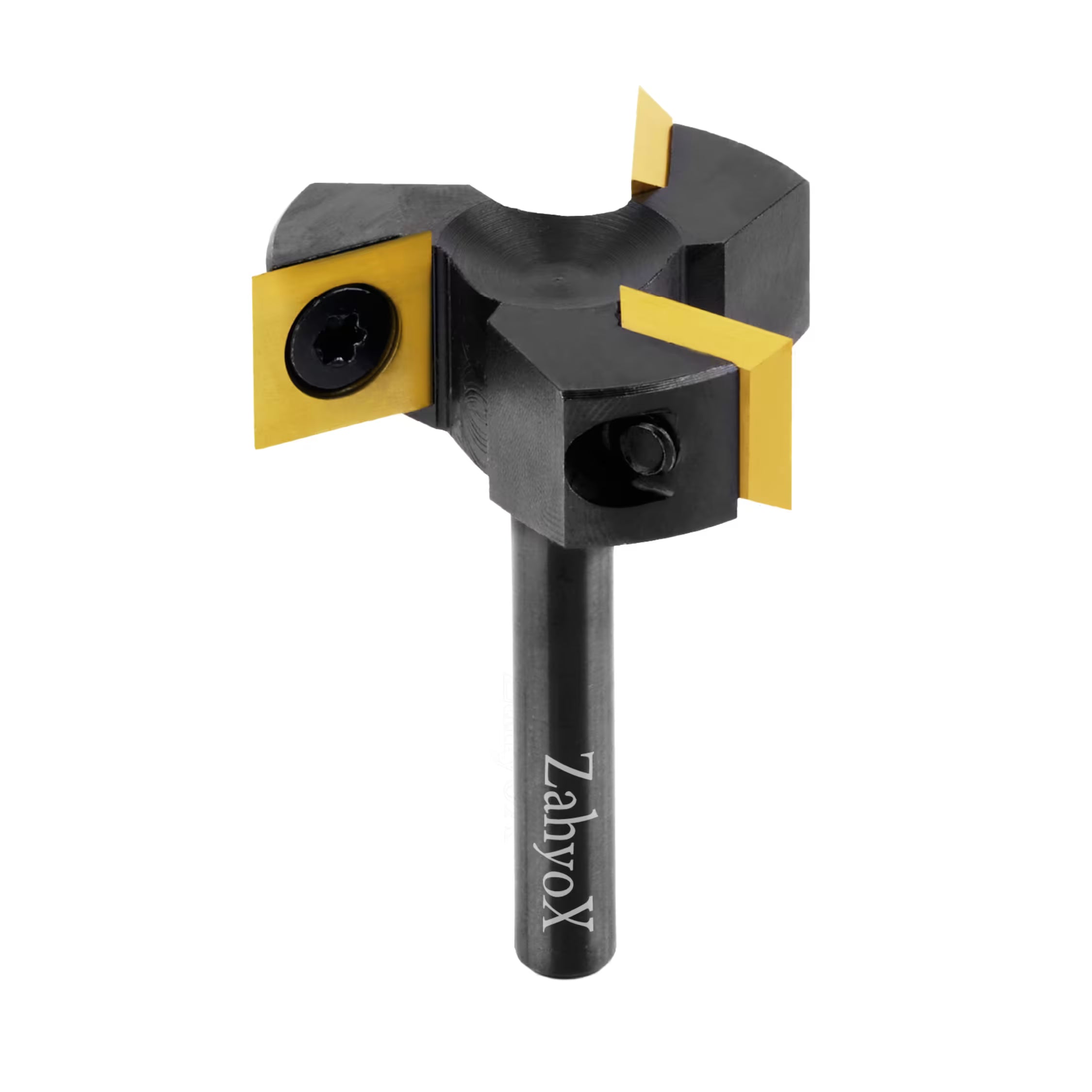 1/4" Shank Slab Flattening, Spoilboard Surfacing, & Planing Router Bits | 3-Flute, 1-1/2" Diameter | with TiN Coated Carbide Insert - C1401T - Zahyox