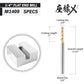 M1409 ZrN Coated Upcut Square Nose End Mill for Aluminum - 3 Flutes - 1/4 SD - 1/4 CD - 1 CL - 3-1/2 OL