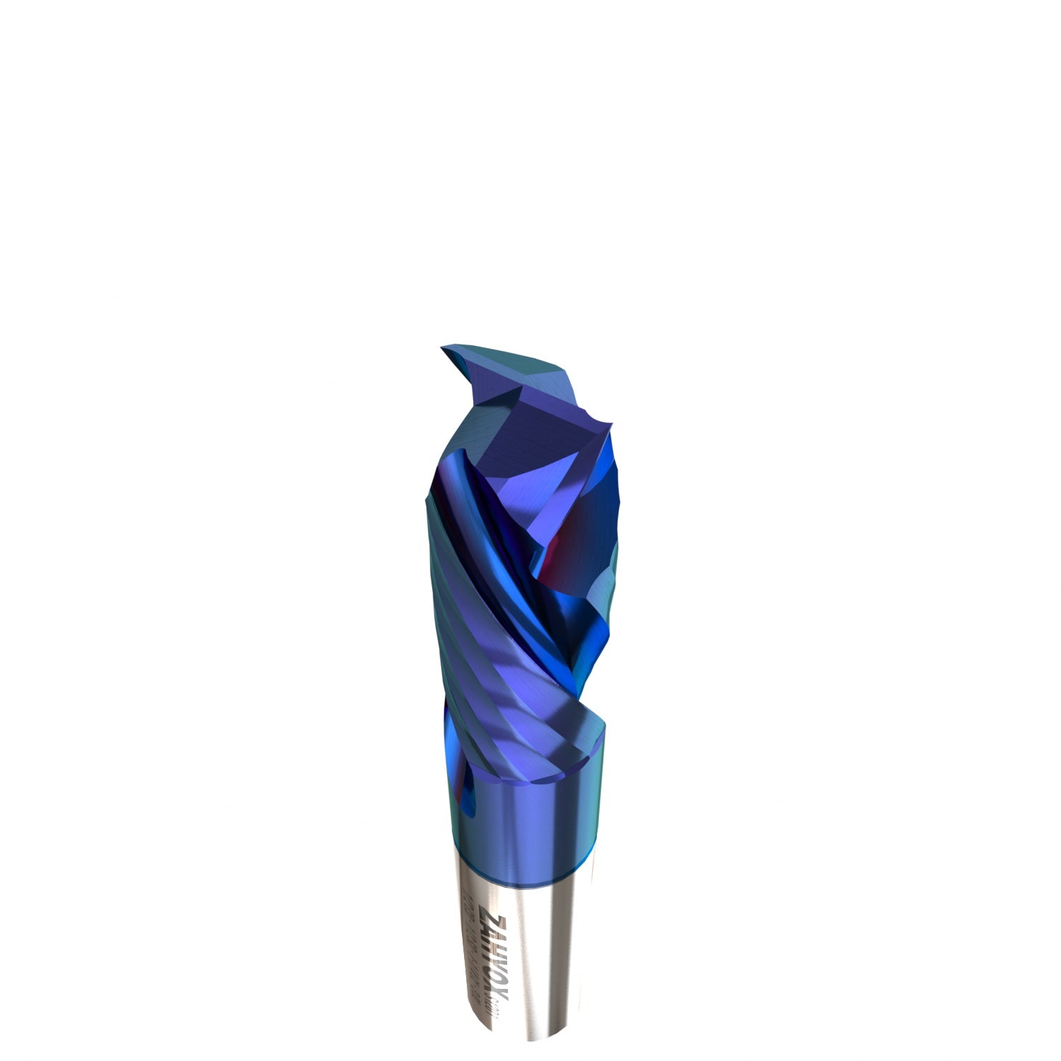1/2" Shank Compression nACo Coated CNC Spiral Router Bit - 2 Flutes - 1/2" CD - 1-1/4" CL - 3" OL - S1201 - Zahyox