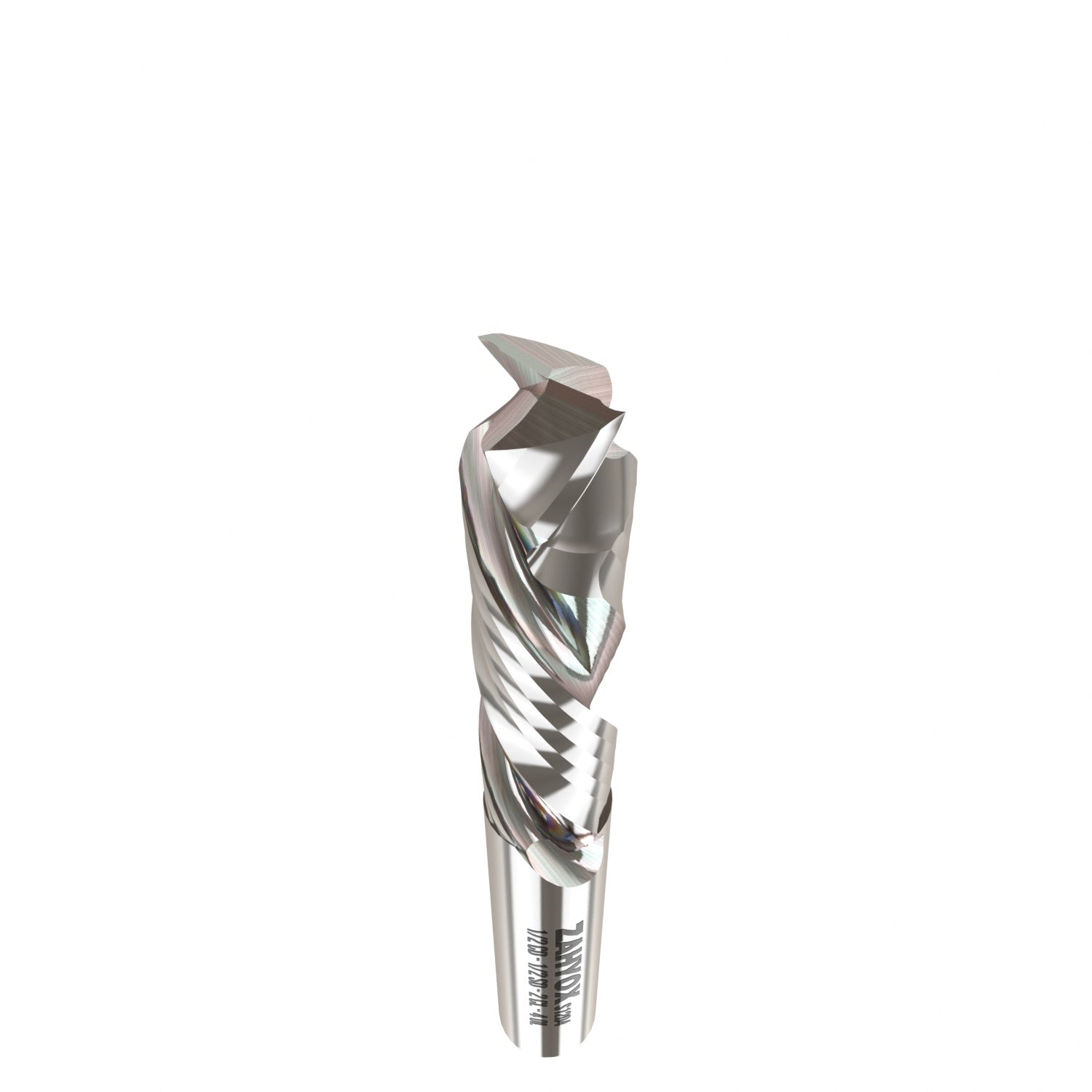 1/2" Shank Compression Solid Carbide CNC Spiral Router Bit - 2 Flutes - 1/2" CD - 2" CL - 4" OL - S1204 - Zahyox
