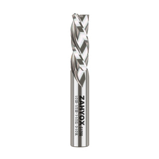 S1208 - 1/2" Shank Downcut Solid Carbide CNC Spiral Router Bit - 3 Flutes - 1/2" CD - 1-1/2" CL - 3-1/2" OL