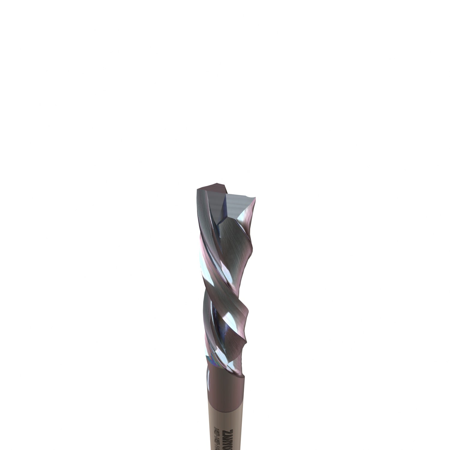 S1407 Solid Carbide TiAlN Coated Downcut Spiral Router Bit - 2 Flutes - 1/4 SD - 1/4 CD - 1-1/4 CL - 3 OL - Zahyox