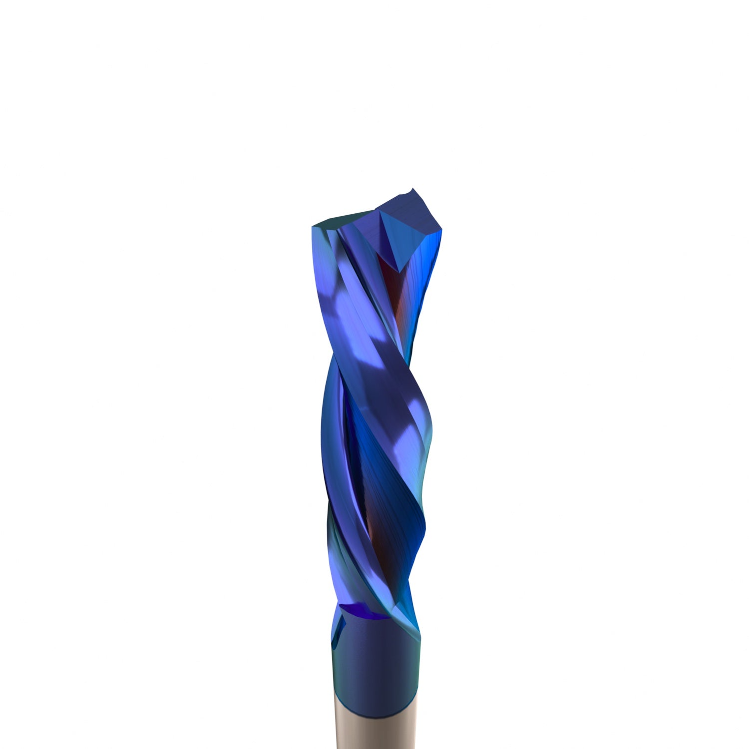 S1417 Solid Carbide nACo Coated Downcut Spiral Router Bit - 2 Flutes - 1/4 SD - 1/4 CD - 1 CL - 2-1/2 OL - Zahyox
