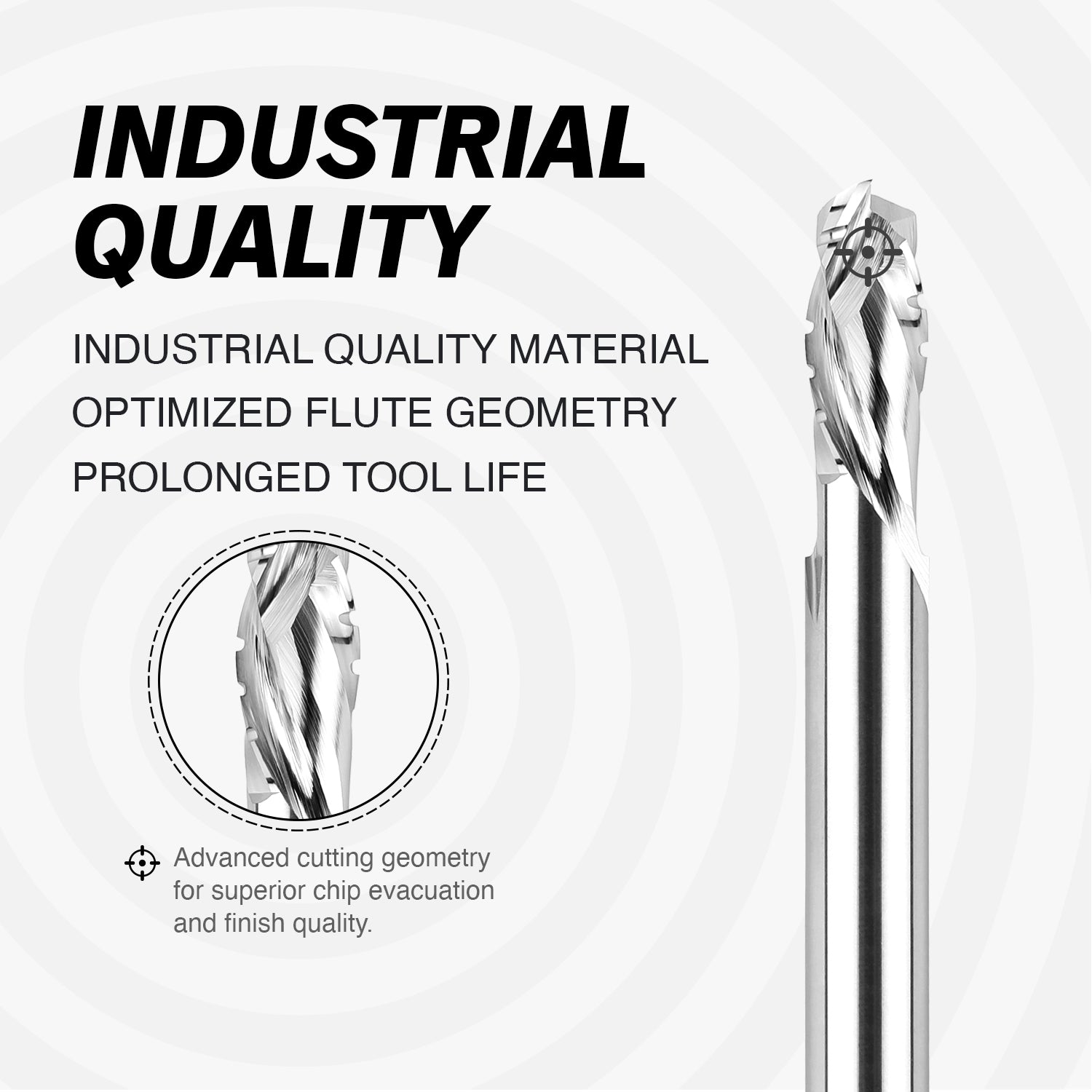 3/8" Shank Solid Carbide Compression Chip Breaker Spiral Router Bit - 2 Flutes - 3/8" Cutting Dia - 7/8" LOC - 3" OAL - 1/4" UCL - S3811 - Zahyox