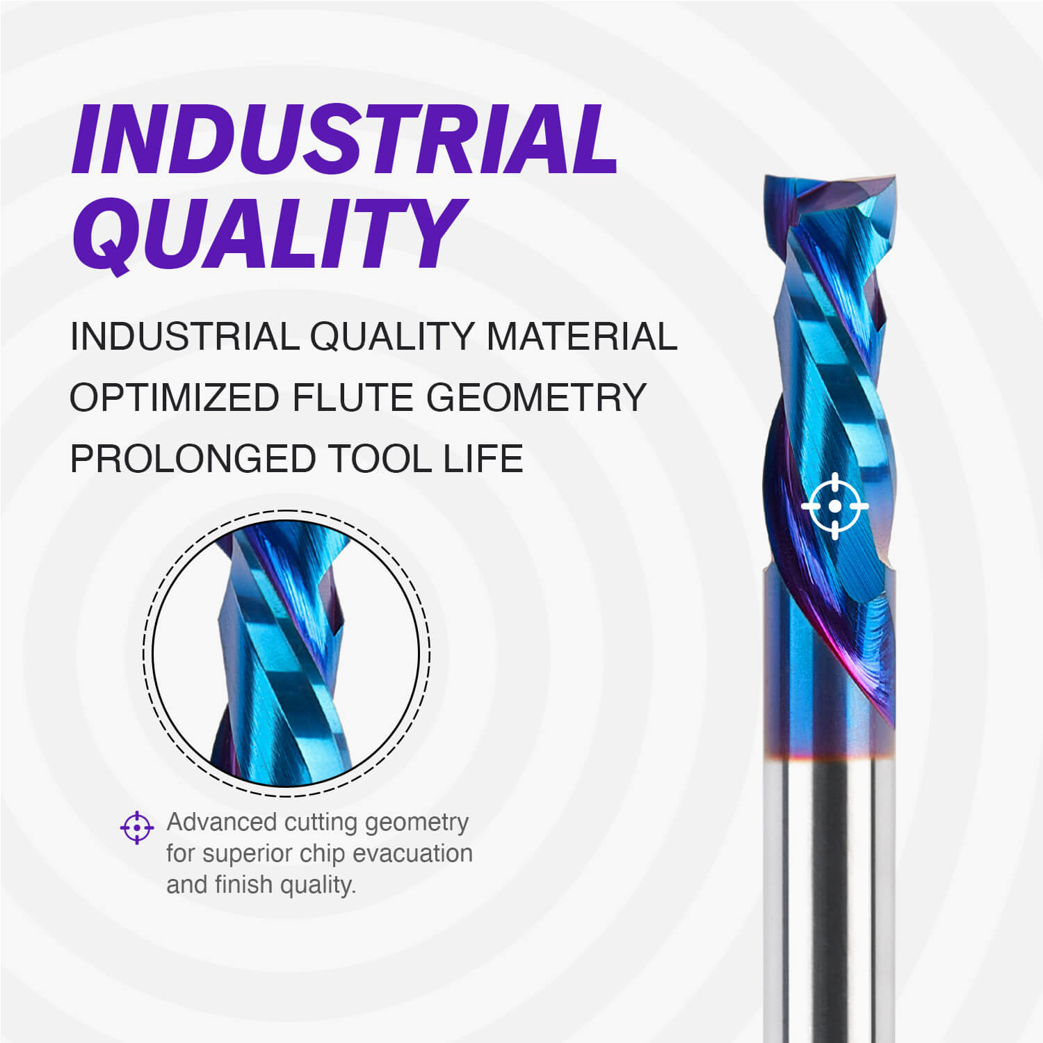 3/8" Shank Compression nACo Coated Spiral Router Bit - 2 Flutes - 3/8" Cutting Dia - 1-1/16" LOC - 3" OAL - S3812 PRO - Zahyox