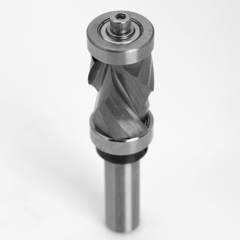 F1205 Compression Pattern Flush Trim Bit with Top & Bottom Bearing - 1/2 SD - 7/8 CD - 1-3/16 CL - 3-11/16 OL - Zahyox