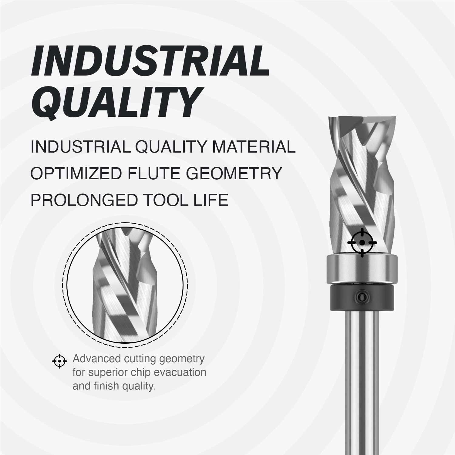 Compression Pattern Router Bit with Top Bearing - 1/4 Shank - 1/2 Cutting Dia - 1 Cutting Length - 2-5/8 Overall Length - F1403 - Zahyox