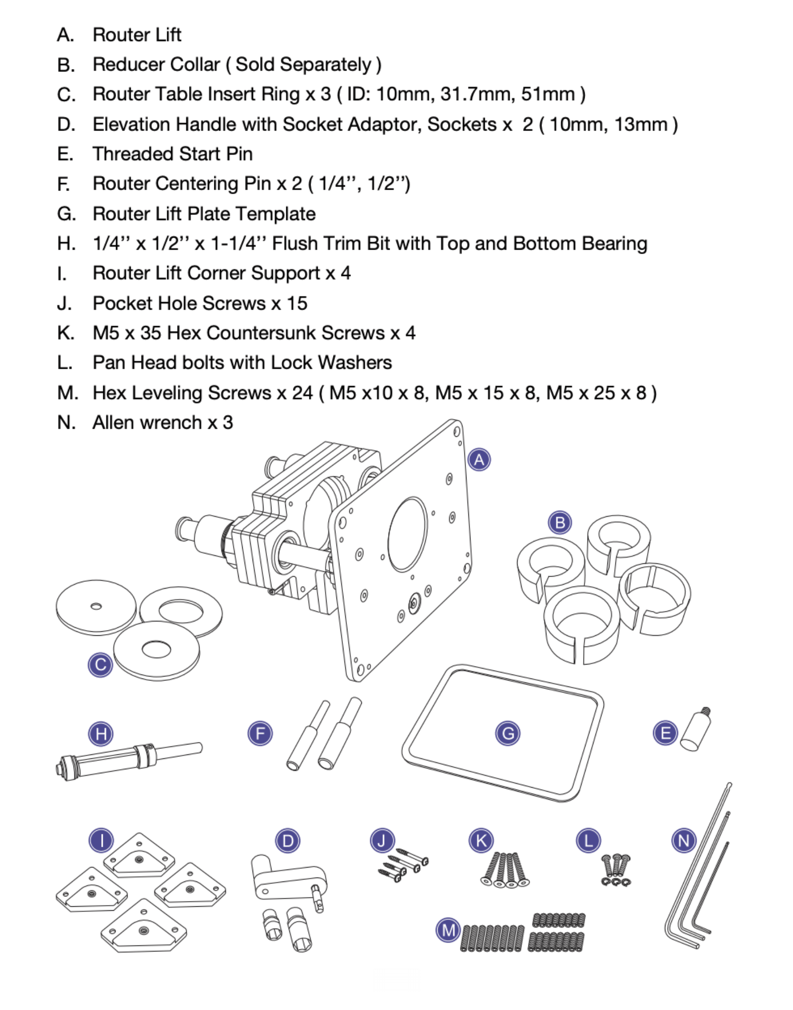ZahyoX Router Lift Set with 88.9mm(3.5 ZahyoX Router Lift Set with 88.9mm(3.5