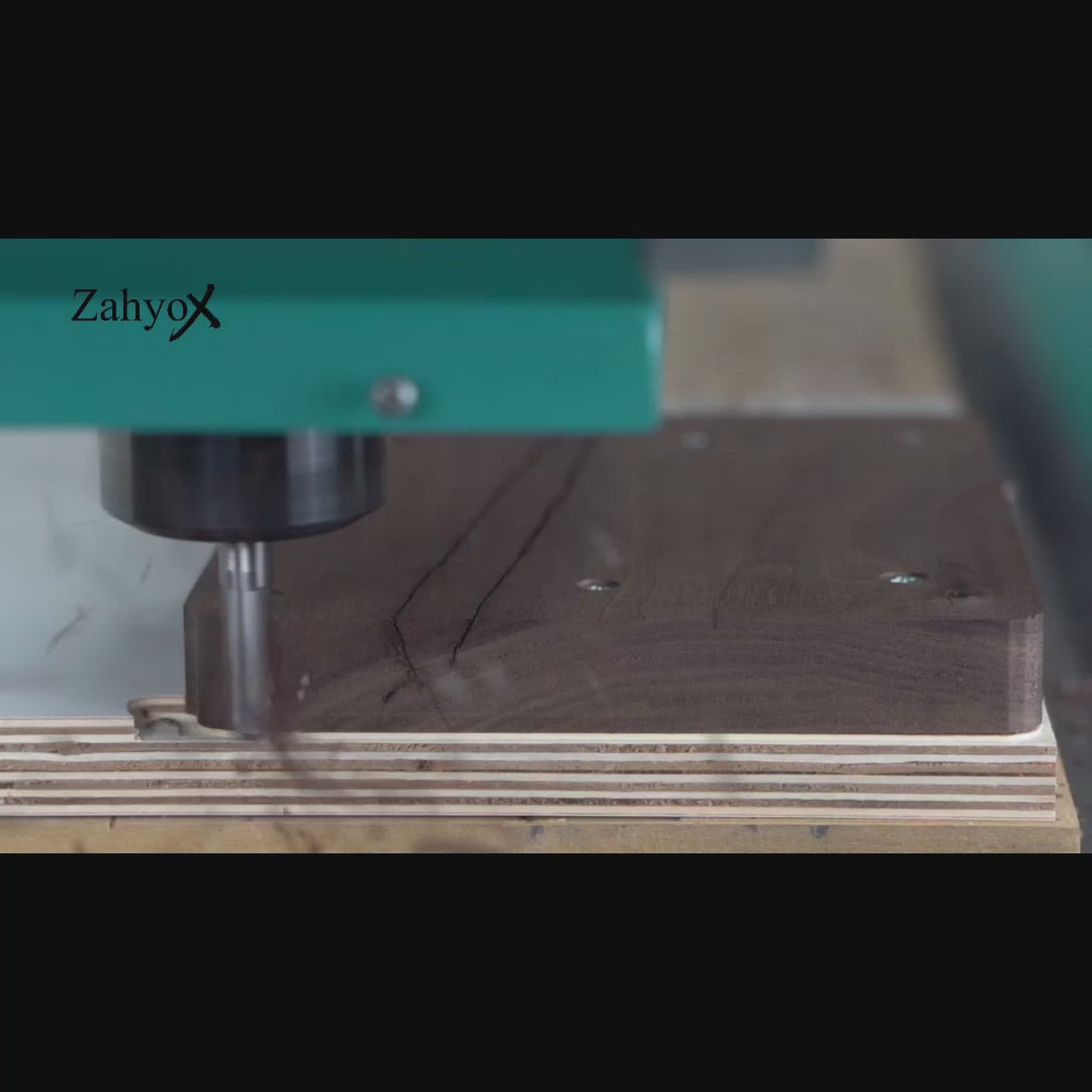 Load video: S1204 - 1/2&quot; Shank Compression Solid Carbide CNC Spiral Router Bit - 2 Flutes - 1/2&quot; CD - 2&quot; CL - 4&quot; OL