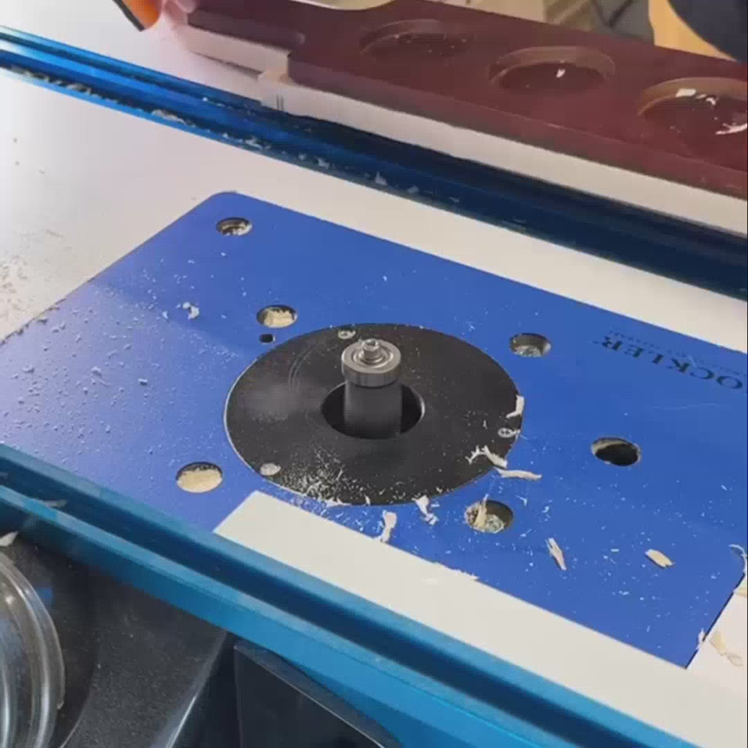 Load video: F1205 Compression Pattern Flush Trim Bit with Top &amp; Bottom Bearing - 1/2 SD - 7/8 CD - 1-3/16 CL - 3-11/16 OL