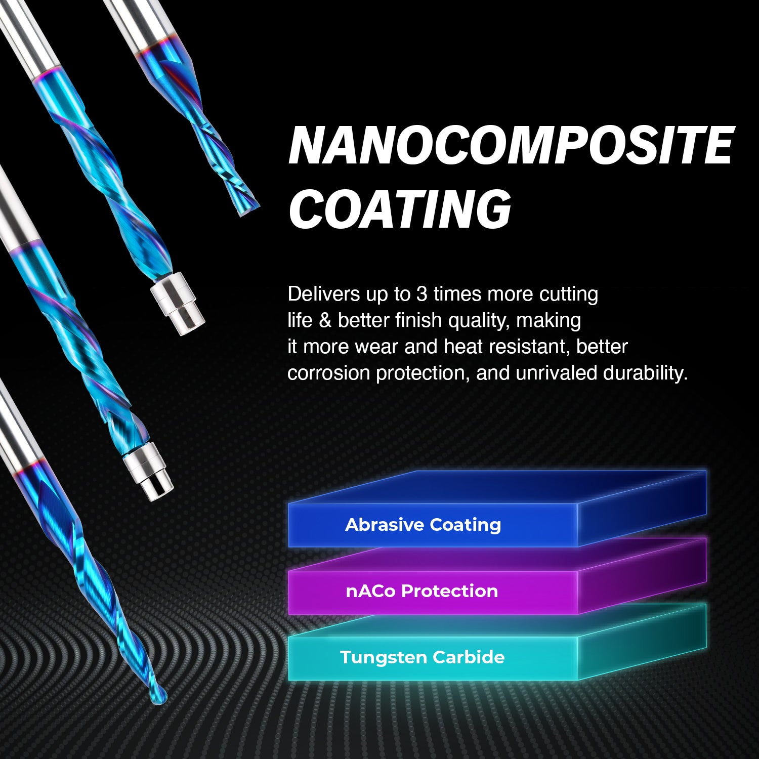 1/4 Up & Down Spiral Flush Trim with Bottom Bearing  - 1/4 Cutting Dia - 1-1/8 Cutting Length - 3 OAL - F1408 - Zahyox