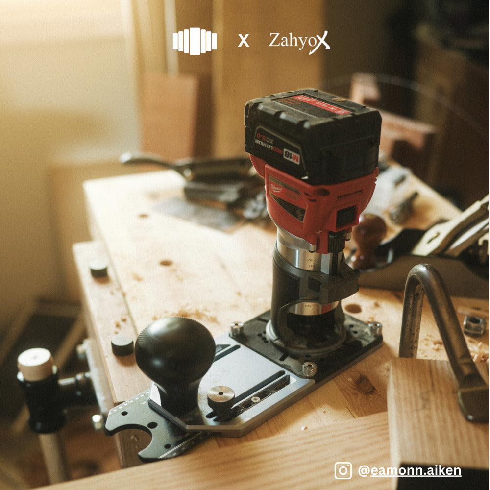 10-in-1 Trim Router Jig for Circle Cutting, Edge Guide, Bushing, Mortise & Trimming | Multi-Function Router Base - Zahyox
