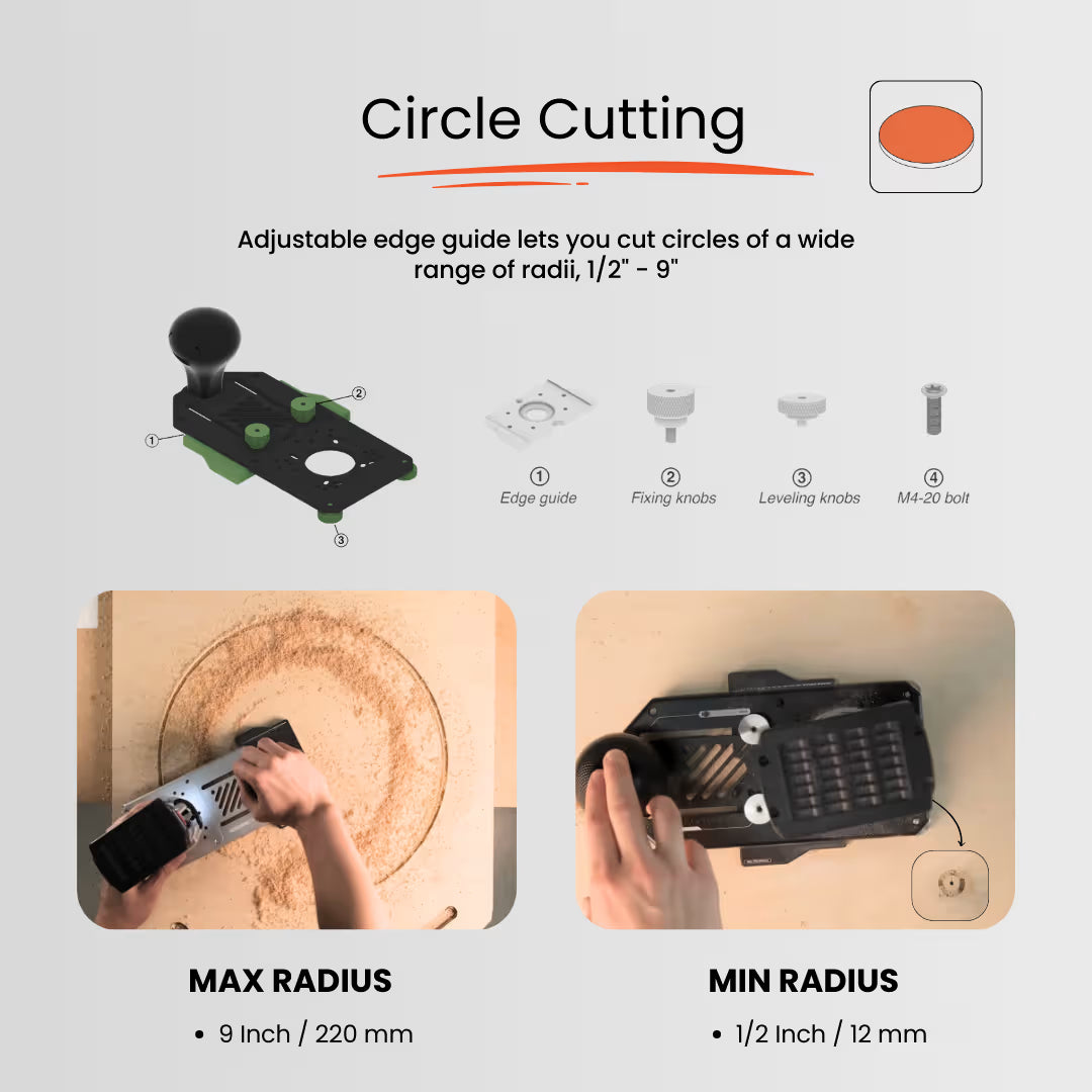 Pioneer Lite - Multifunctional Trim Router Jig for Circle Cutting, Edge ...