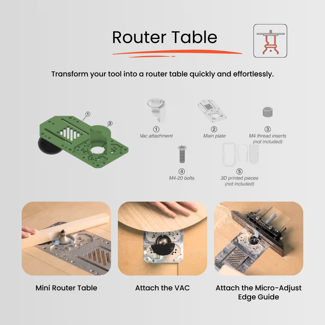 Pioneer Lite - Multifunctional Trim Router Jig for Circle Cutting, Edge ...