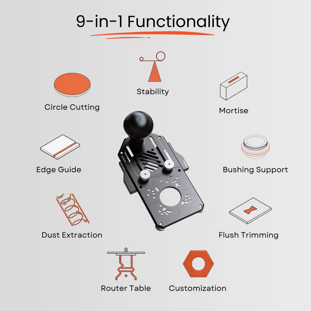 Pioneer Lite - Multifunctional Trim Router Jig for Circle Cutting, Edge ...