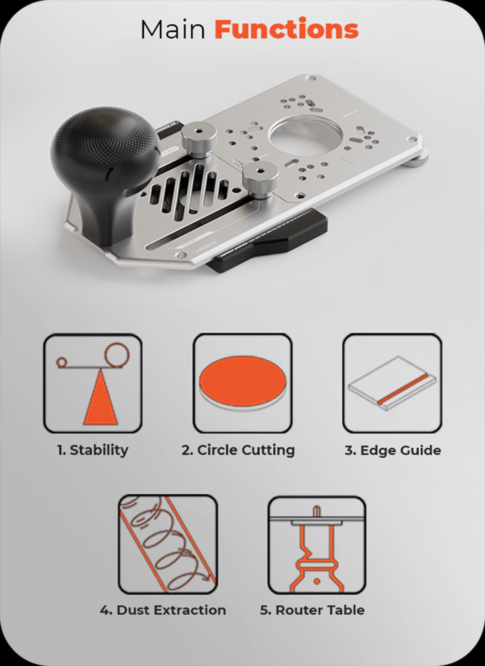 Pioneer Lite - Multifunctional Trim Router Jig - Zahyox