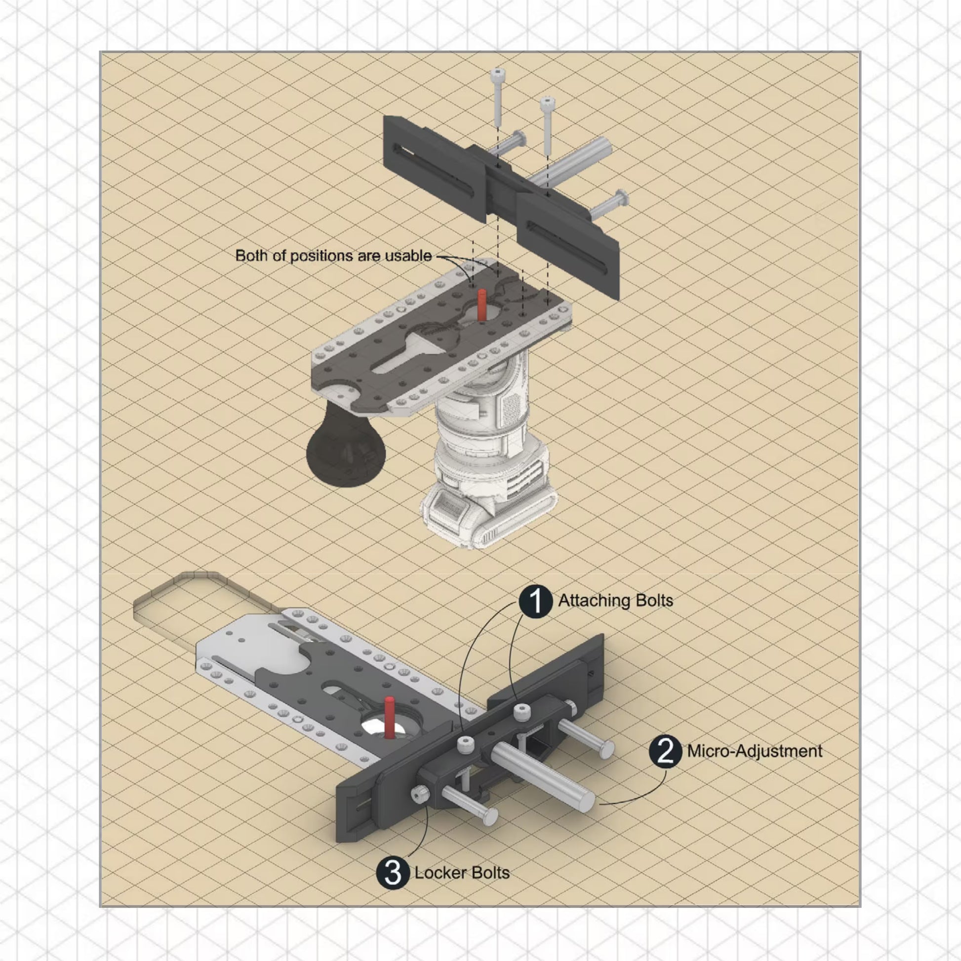 Edge Guide/Router Fence with Micro Adjustment - Zahyox