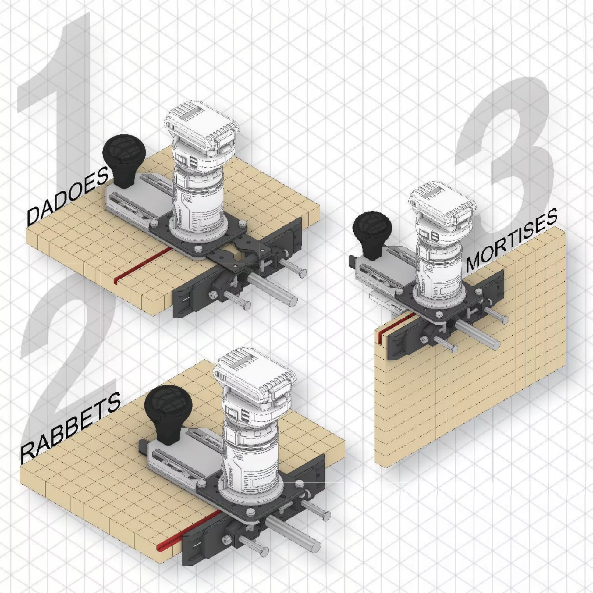 Edge Guide/Router Fence with Micro Adjustment - Zahyox